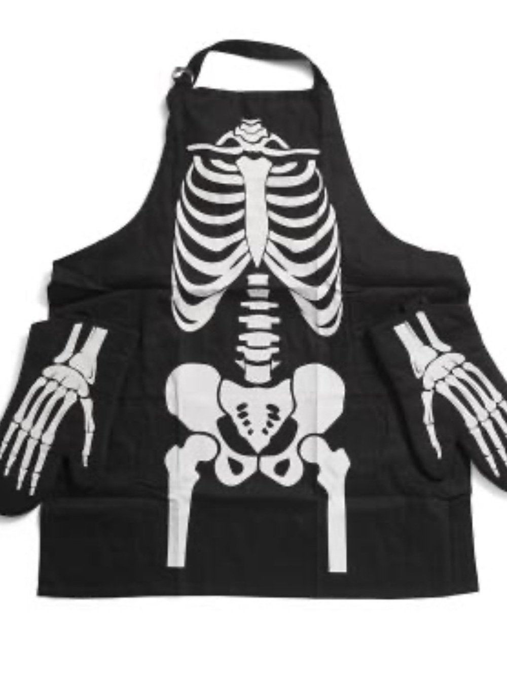 NWT Skeleton apron and oven mitts-